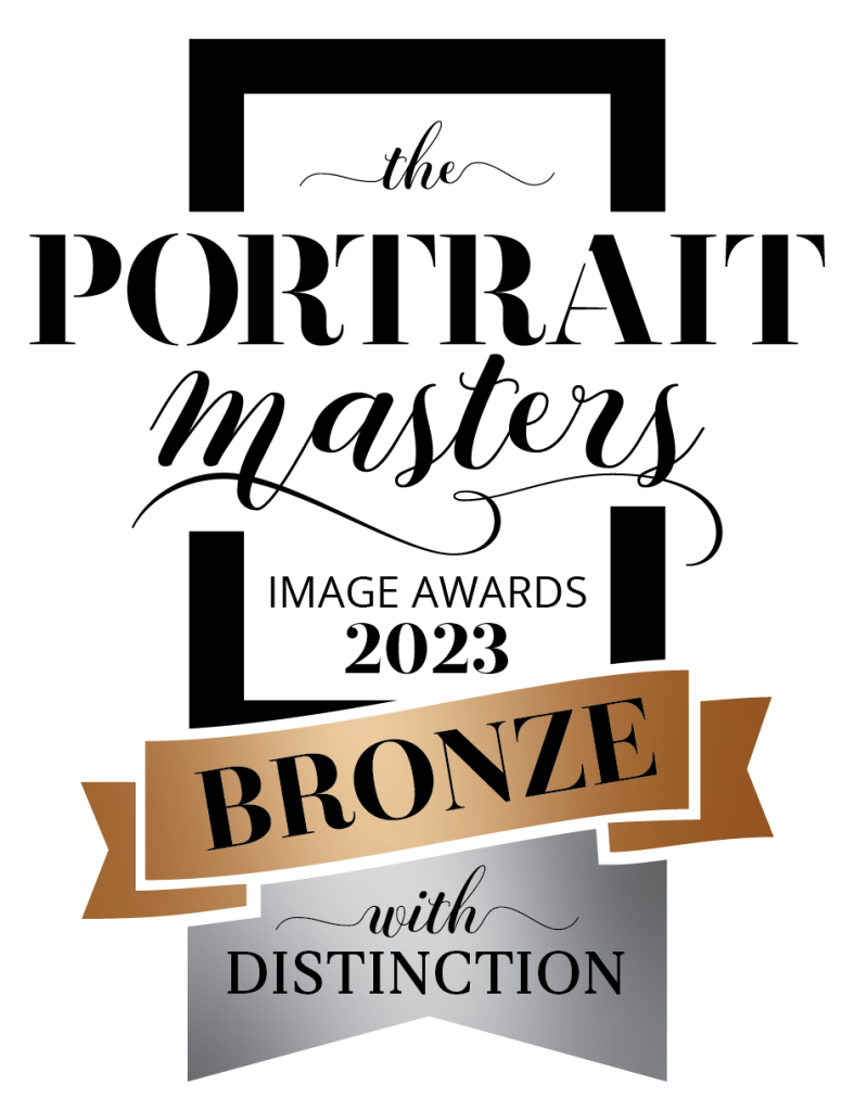 bronze with distinction award certification from the portrait masters, professional photographers organization in 2023.